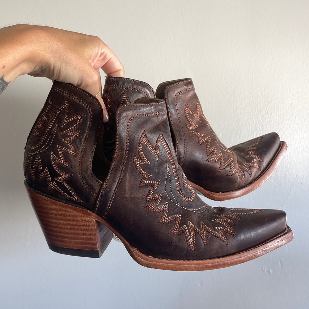 Ariat Brown Western Dixon Bootie - Picture 3 of 8